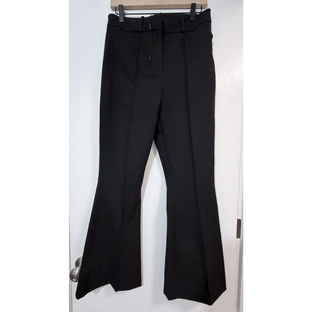Reiss Black Dylan Petite High Rise Trousers Size 8P EUC ($275)